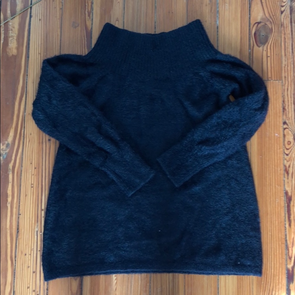 Loft off the shoulder fuzzy sweater